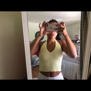 Yellow halter tank